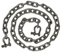 316SS Anchor Chain. Premium Anchor Chain with Shackles available in 4' x 1/4" and 6' x 5/16" with Oversized 316SS Shackles