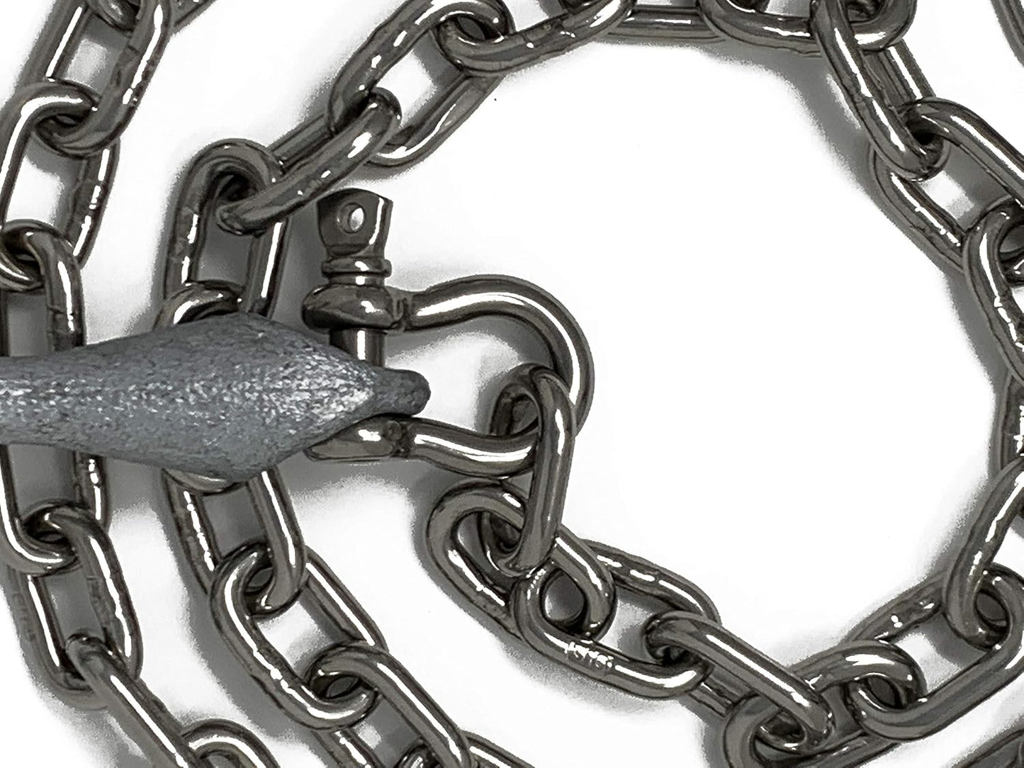 Rainier Supply Co. Anchor Chain - 5/16" x 6' Stainless Steel Boat Chain - Premium Marine Grade 316SS with Oversized Shackles