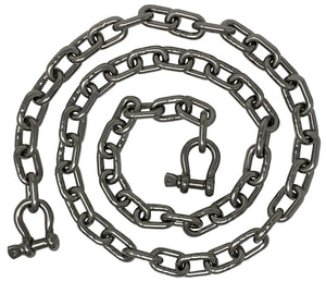 Rainier Supply Co 316SS Anchor Chain - 4' x 1/4" Premium Marine Grade 316SS Boat Anchor Chain with Oversized Shackles