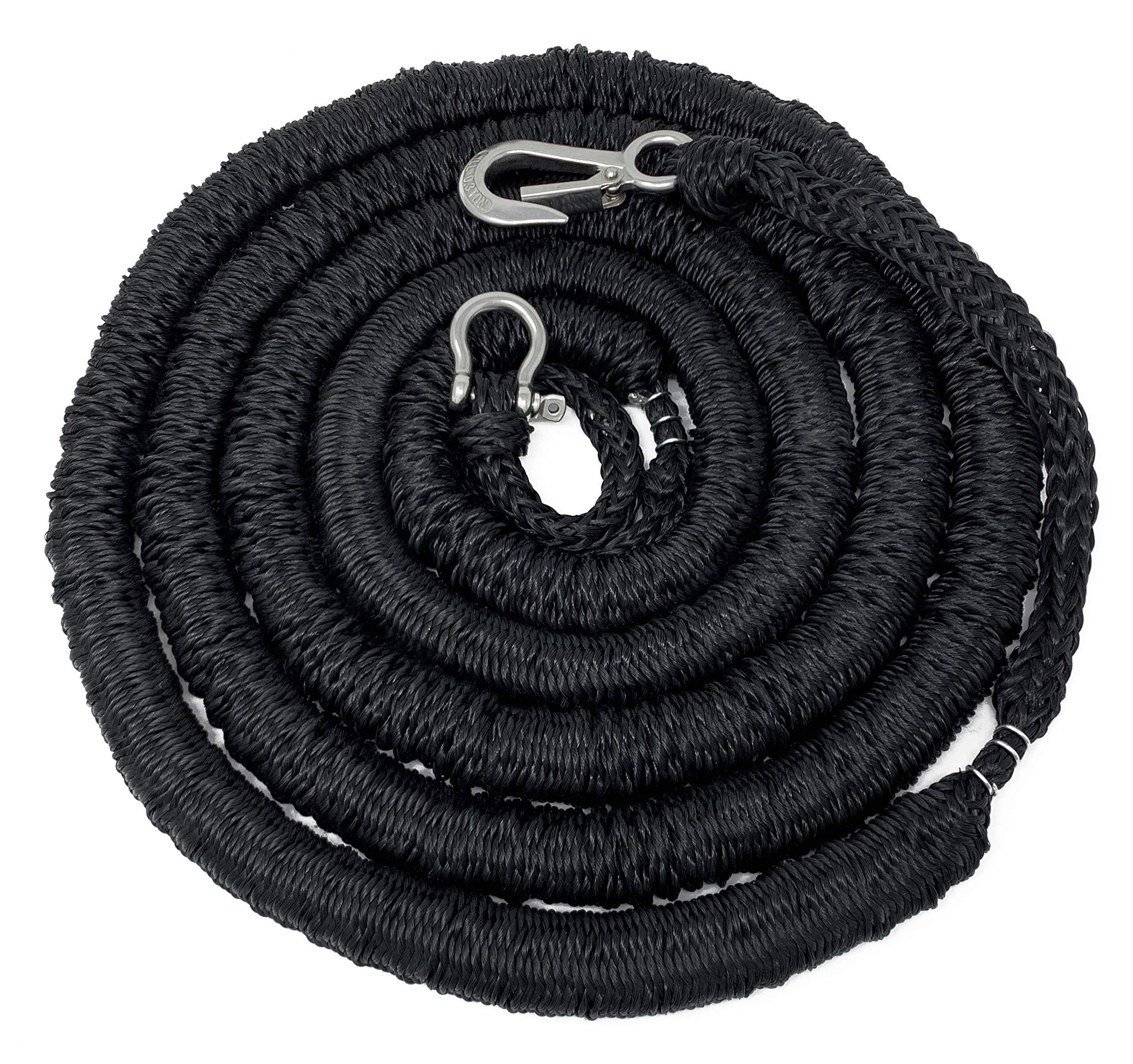 Rainier Supply Co. Boat Anchor Line - 50 ft x 1/4 inch Anchor Rope - Double  Braided Nylon Anchor Boat Rope with 316SS Thimble and Heavy Duty Marine  Grade Snap Hook 